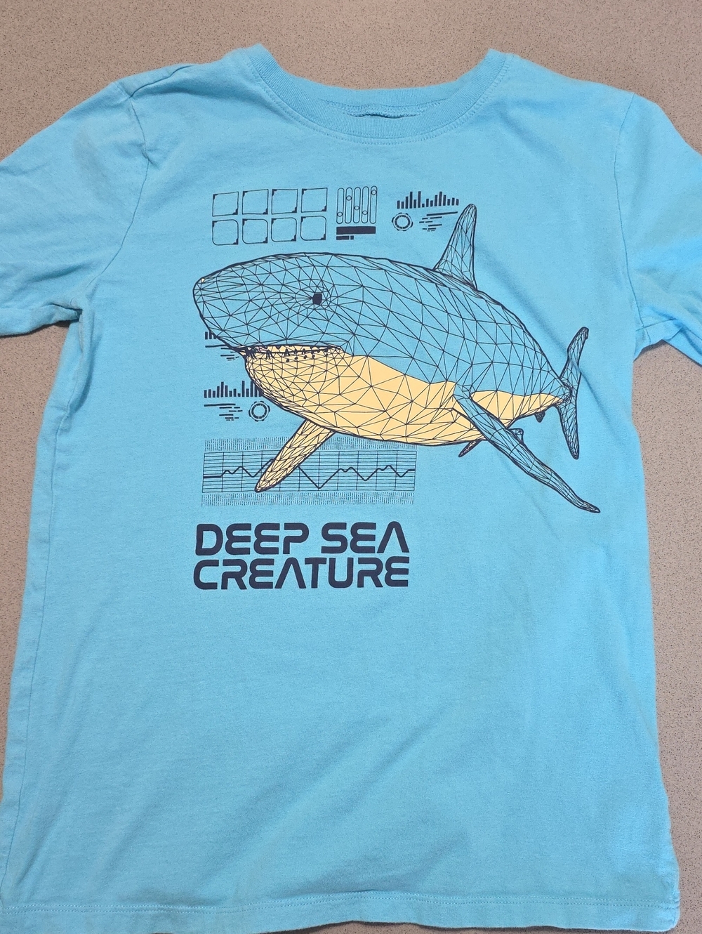 Carter's Light Blue Shark Graphic Tee